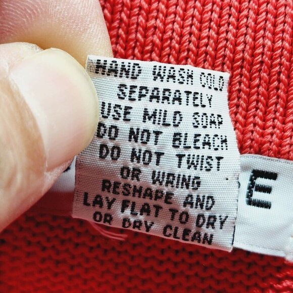 J'Envie Womens Notched Collar 3/4 Sleeve Double Breasted Sweater Red Size Medium - Picture 7 of 9